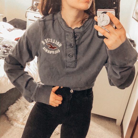 Y2K Button thermal long Sleeve Top Shirt D - Picture 3 of 6